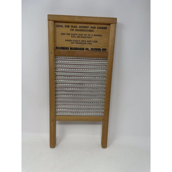 Vintage Dubl Handi Washboard Co Columbus Ohio Wash Board 18" X 8 5/8" Primitive - Picture 3 of 10